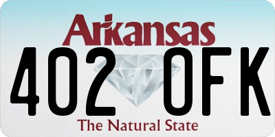 AR license plate 402OFK
