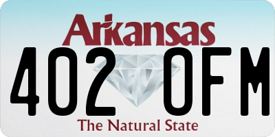AR license plate 402OFM