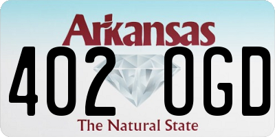 AR license plate 402OGD