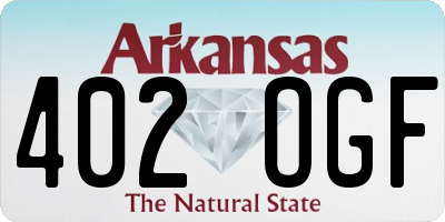 AR license plate 402OGF