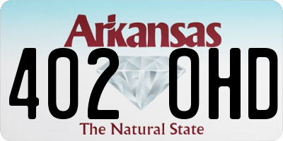 AR license plate 402OHD