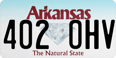 AR license plate 402OHV