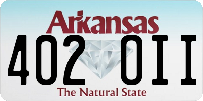 AR license plate 402OII