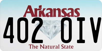 AR license plate 402OIV