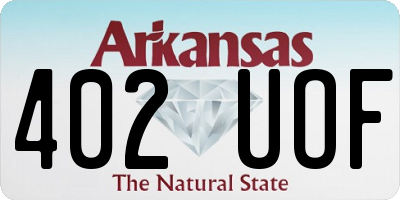 AR license plate 402UOF