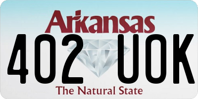 AR license plate 402UOK