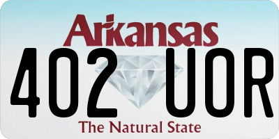 AR license plate 402UOR
