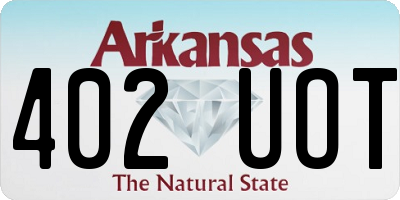 AR license plate 402UOT