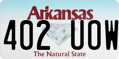 AR license plate 402UOW