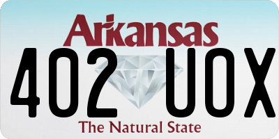 AR license plate 402UOX