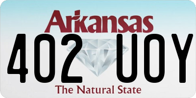 AR license plate 402UOY