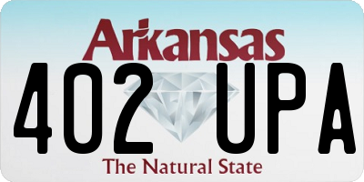 AR license plate 402UPA