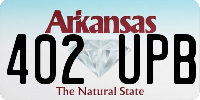 AR license plate 402UPB