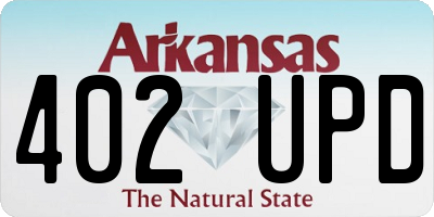 AR license plate 402UPD