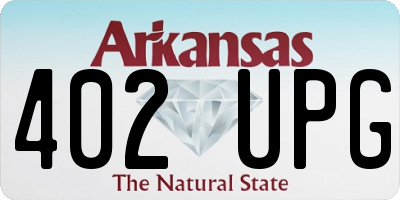 AR license plate 402UPG