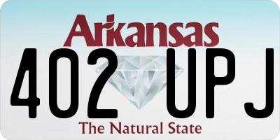 AR license plate 402UPJ