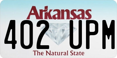 AR license plate 402UPM