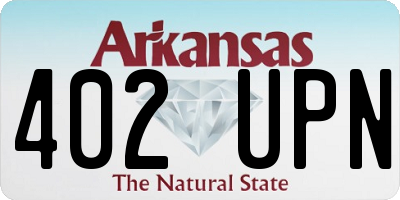 AR license plate 402UPN
