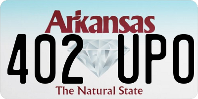 AR license plate 402UPO