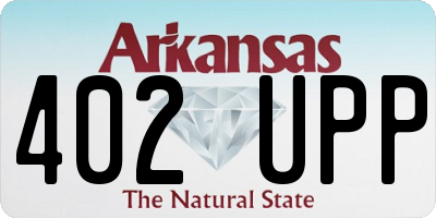 AR license plate 402UPP