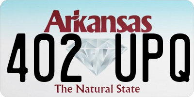 AR license plate 402UPQ