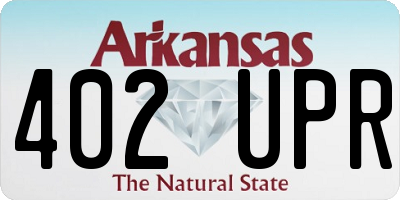 AR license plate 402UPR