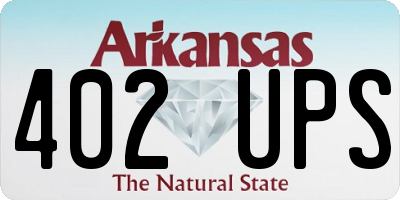 AR license plate 402UPS