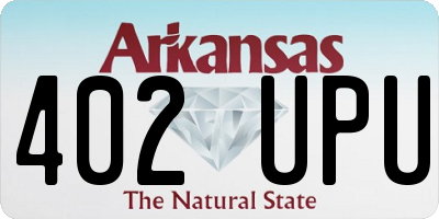 AR license plate 402UPU