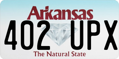 AR license plate 402UPX