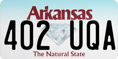 AR license plate 402UQA