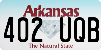 AR license plate 402UQB