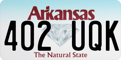 AR license plate 402UQK