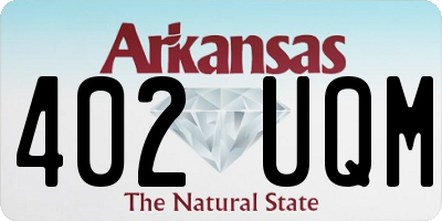 AR license plate 402UQM