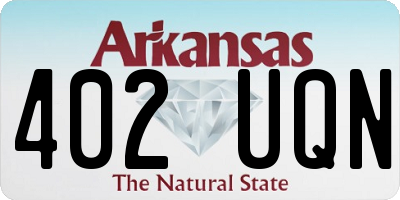 AR license plate 402UQN