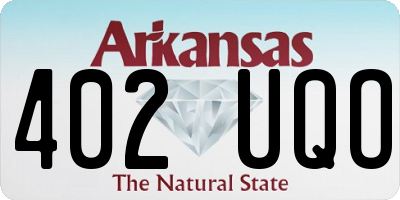 AR license plate 402UQO