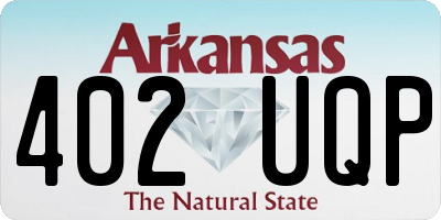AR license plate 402UQP