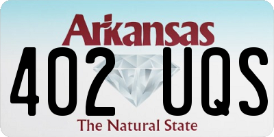 AR license plate 402UQS