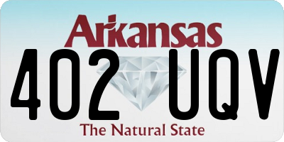 AR license plate 402UQV