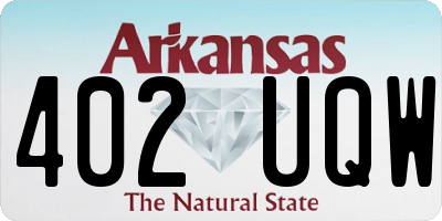 AR license plate 402UQW