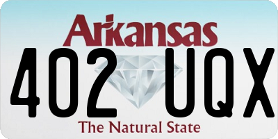 AR license plate 402UQX