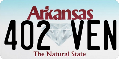 AR license plate 402VEN