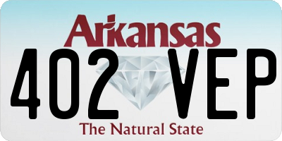 AR license plate 402VEP