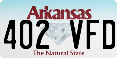 AR license plate 402VFD