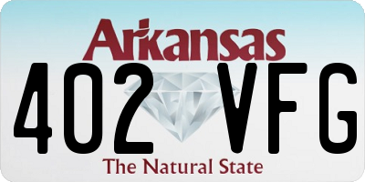 AR license plate 402VFG