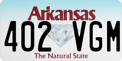 AR license plate 402VGM