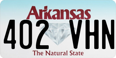 AR license plate 402VHN