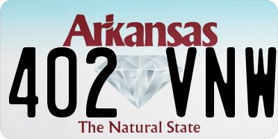 AR license plate 402VNW
