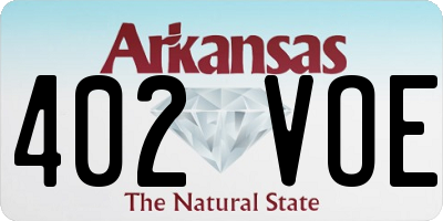 AR license plate 402VOE