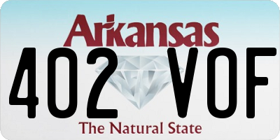 AR license plate 402VOF