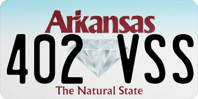 AR license plate 402VSS